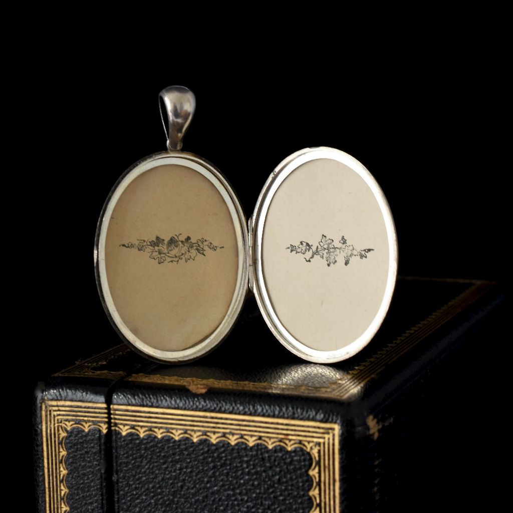 Antique Victorian Sterling Silver Large Locket