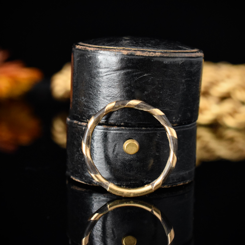 Antique 18ct Yellow Gold Elephant Hair Ring Circa 1900