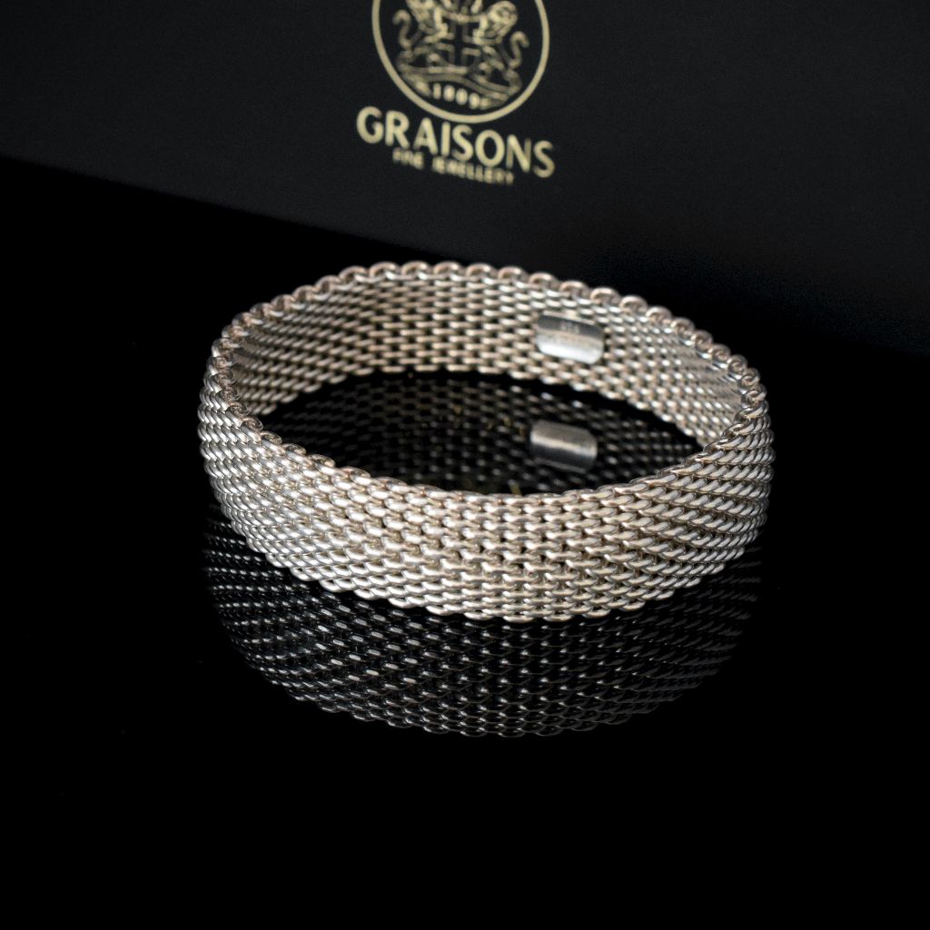 Tiffany & Co. Sterling Silver ‘Somerset’ Mesh Bracelet
