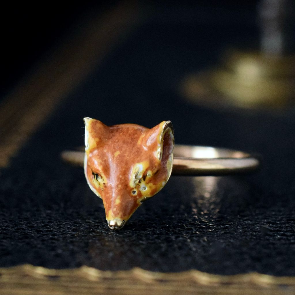 Rose gold fox ring sale