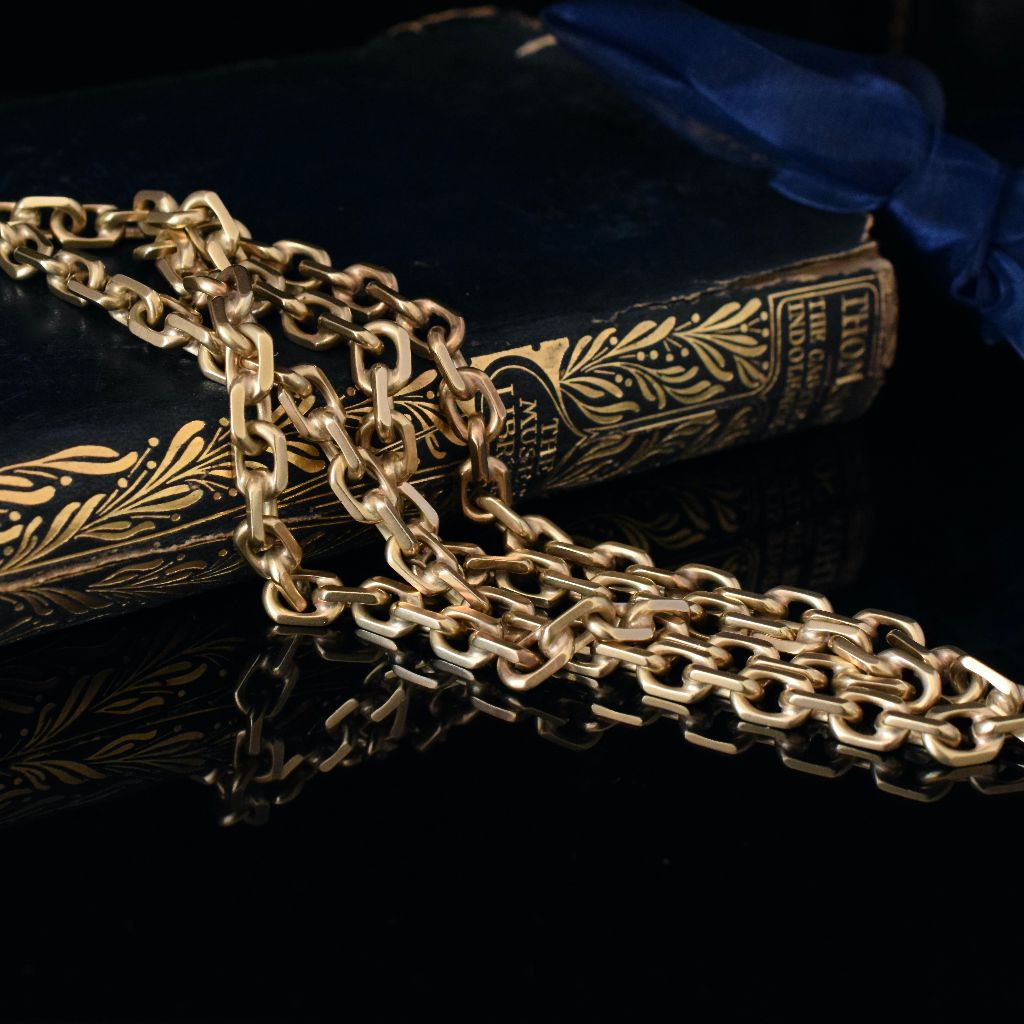 Modern 9ct Yellow Gold Oval Link (Anchor) Chain Necklace 69.4 Grams (Independent Valuation included with $14,000)