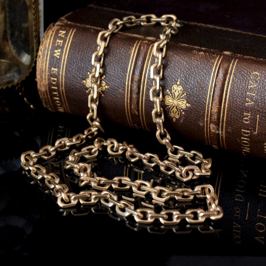 Modern 9ct Yellow Gold Oval Link (Anchor) Chain Necklace 69.4 Grams (Independent Valuation included with $14,000)