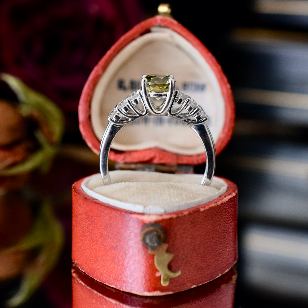 Modern 18ct White Gold Parti Sapphire And Diamond Ring Independent Retail Replacement Valuation Included For $4,100 AUD