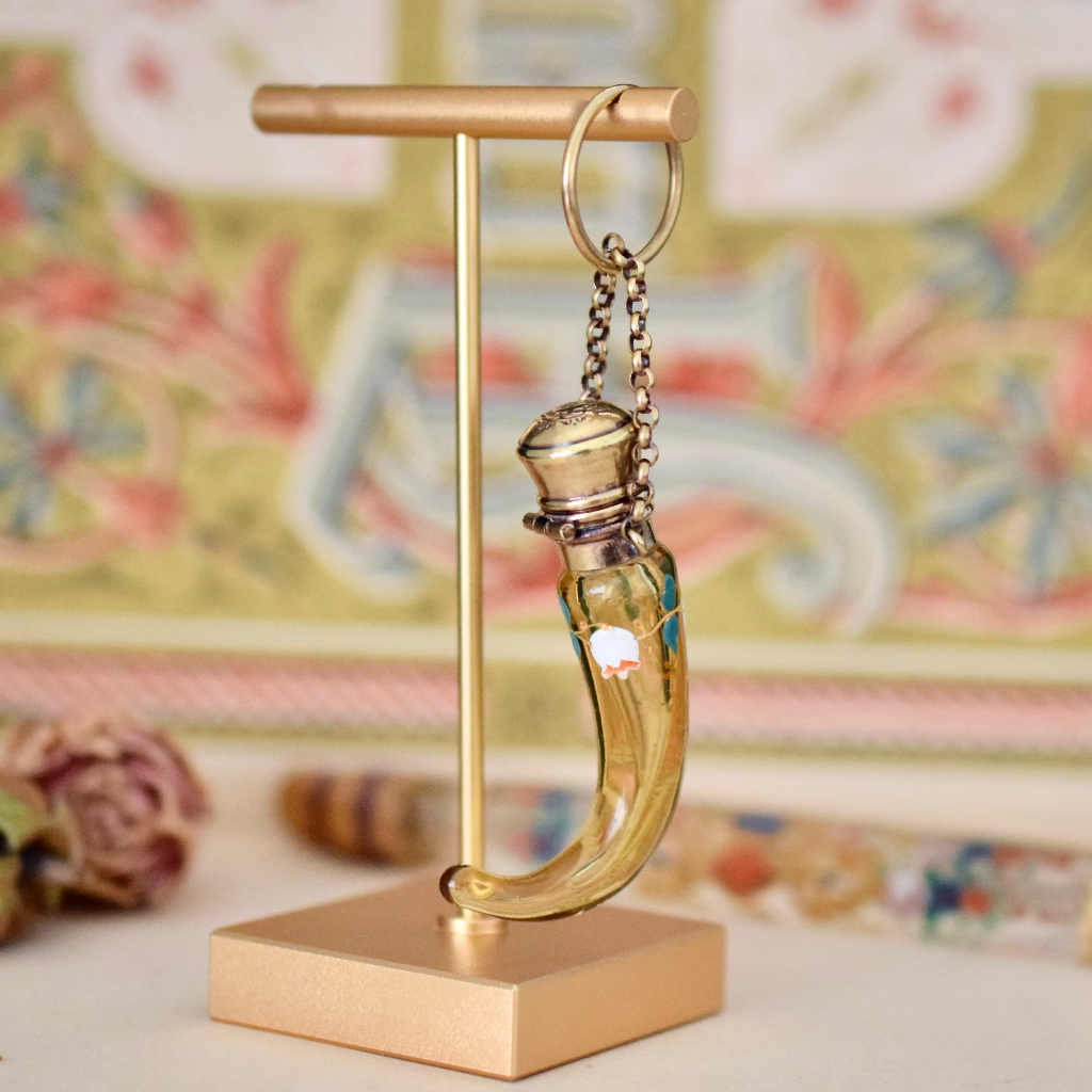 Antique Victorian Moser Cornucopia Chatelaine Perfume/Flacon Bottle Circa 1880-90