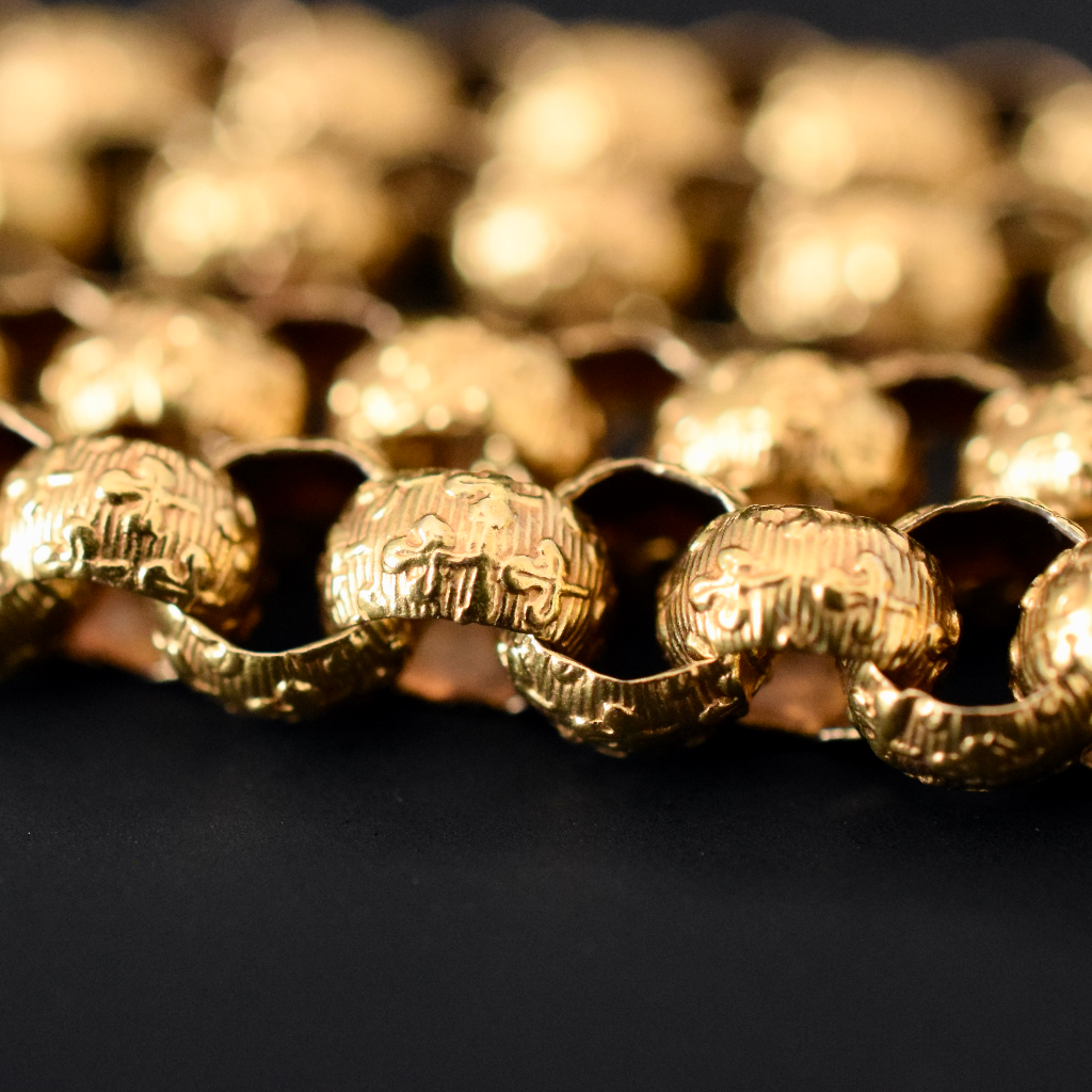 Antique Georgian 20ct Gold Chain With Barrel Clasp Circa 1790