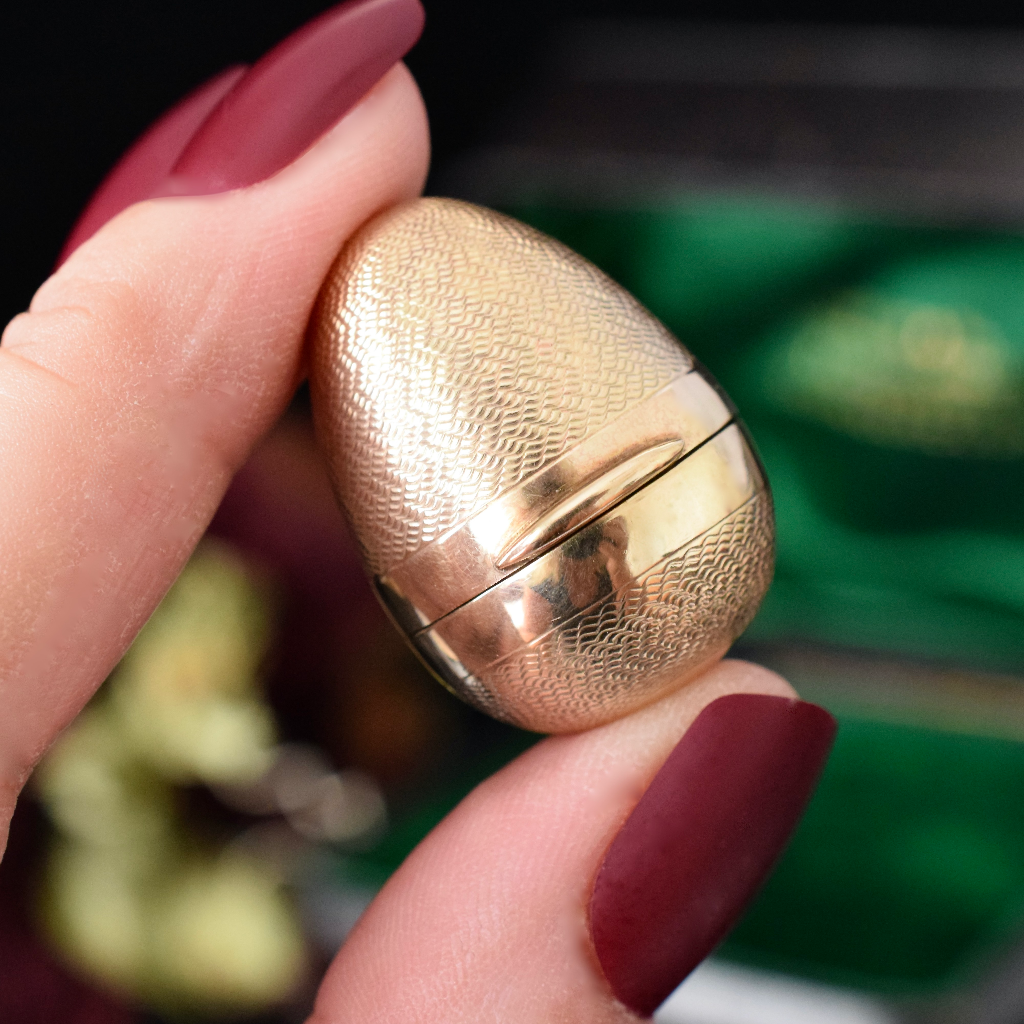 Vintage 9ct Gold ‘Etui’ / Thimble Case By Philip Kydd Ltd. - London Hallmarks 1987