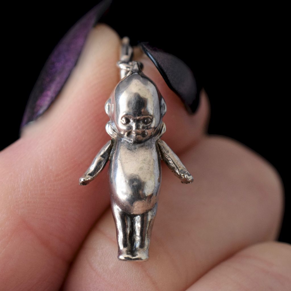 Petite Antique Sterling Silver ‘Kewpie’ Charm Circa 1915