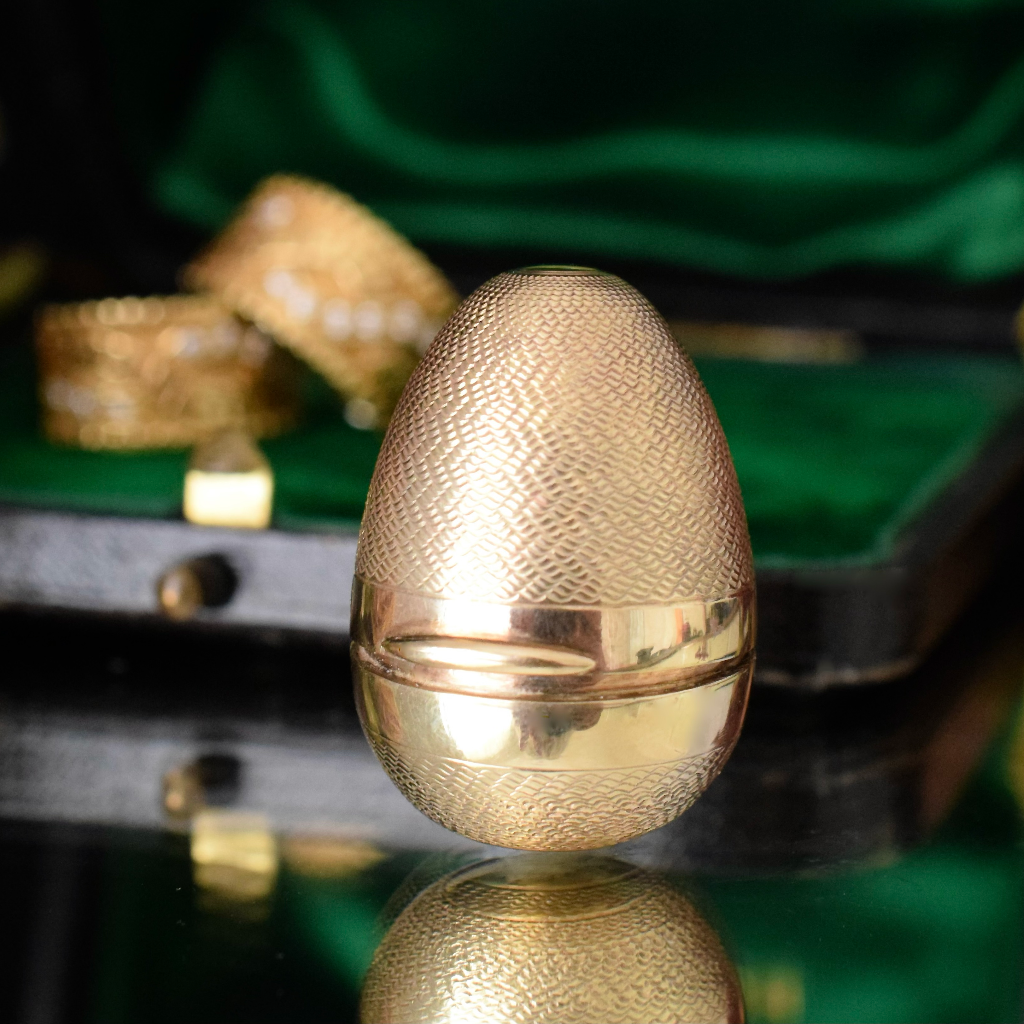 Vintage 9ct Gold ‘Etui’ / Thimble Case By Philip Kydd Ltd. - London Hallmarks 1987