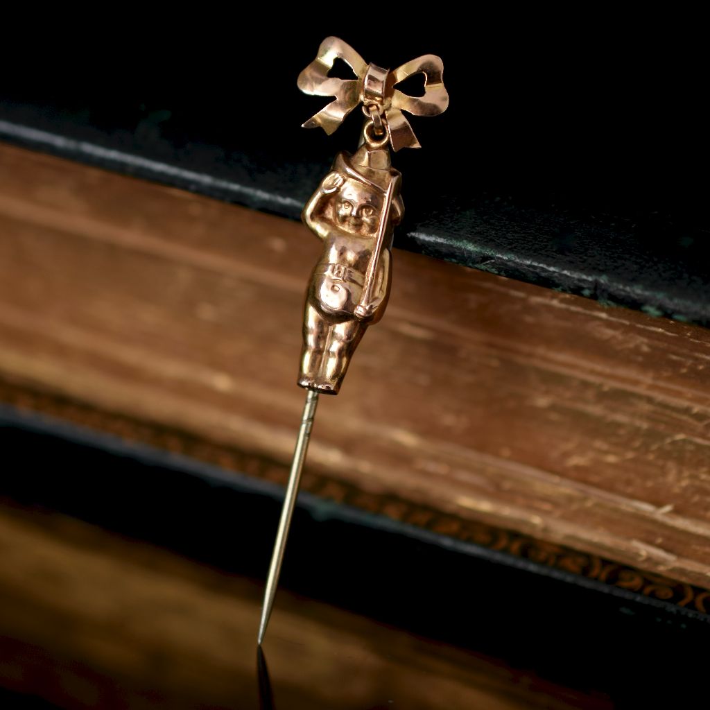 Antique Australian 9ct Rose Gold “The Dinkum Kewpie” Pin Circa 1918