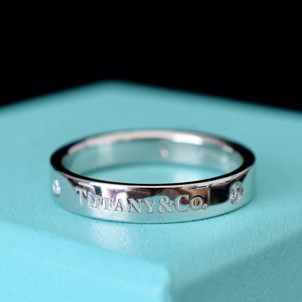 Tiffany & Co. Platinum And Diamond Wedding Ring