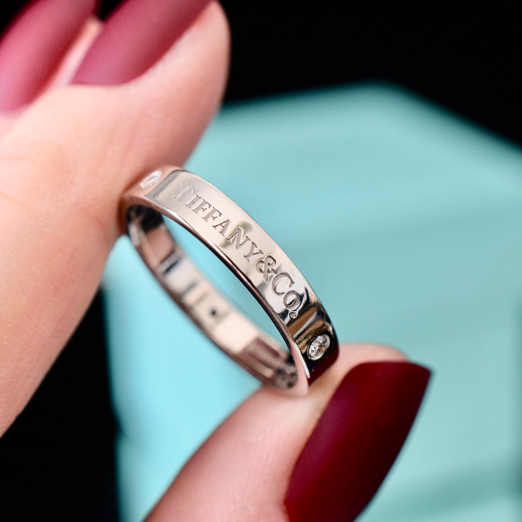 Tiffany & Co. Platinum And Diamond Wedding Ring