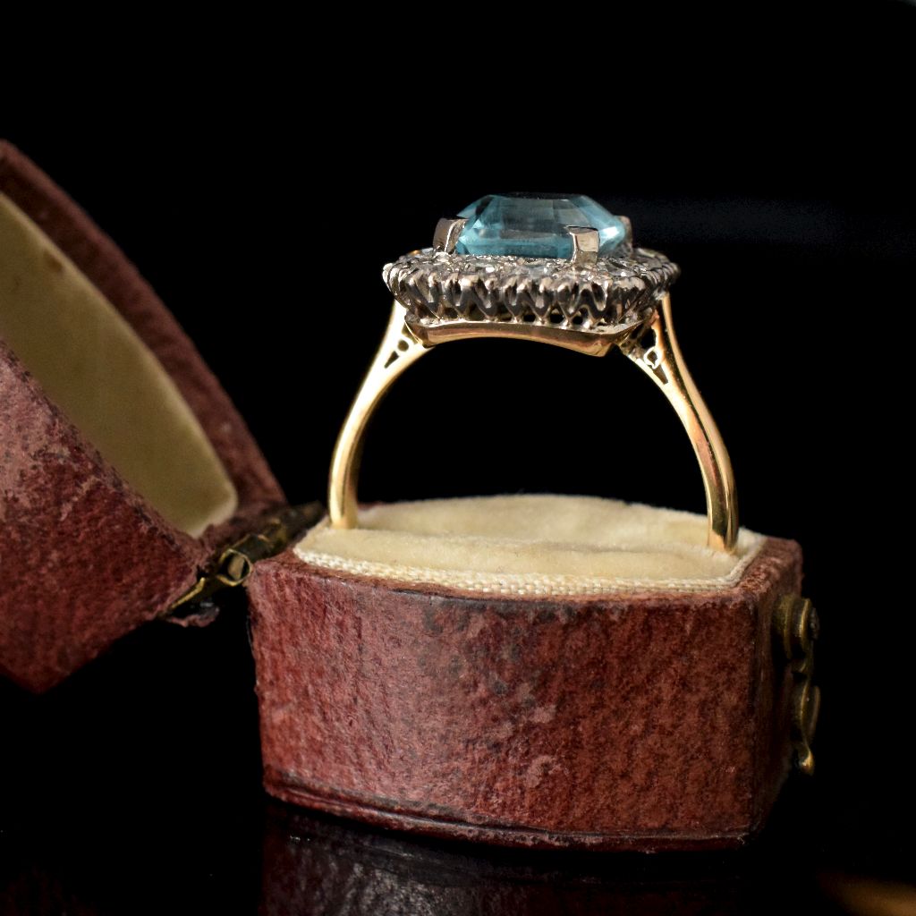 Vintage/ Antique 18ct Platinum Diamond And ‘Paste’ Ring