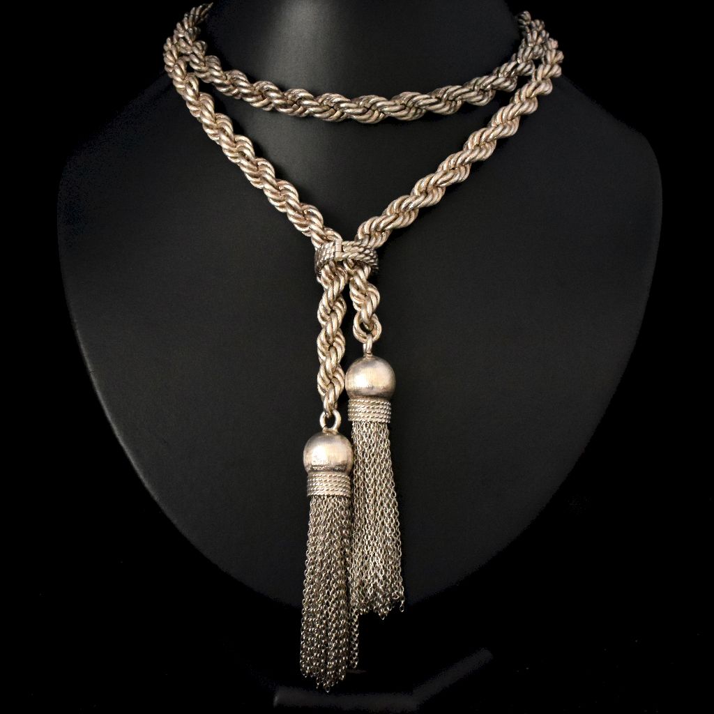 Huge Retro Sterling Silver ‘Lariat’ By Alfredo Villasana 208.6 Grams Circa 1950