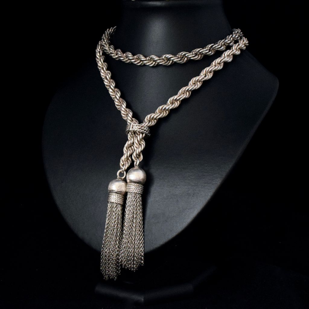 Huge Retro Sterling Silver ‘Lariat’ By Alfredo Villasana 208.6 Grams Circa 1950