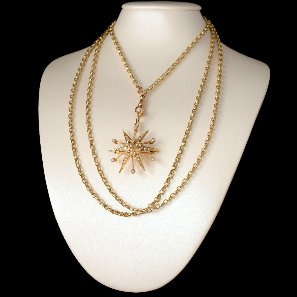 Antique Australian 15ct Yellow Gold Celestial ‘Starburst’ Circa 1900