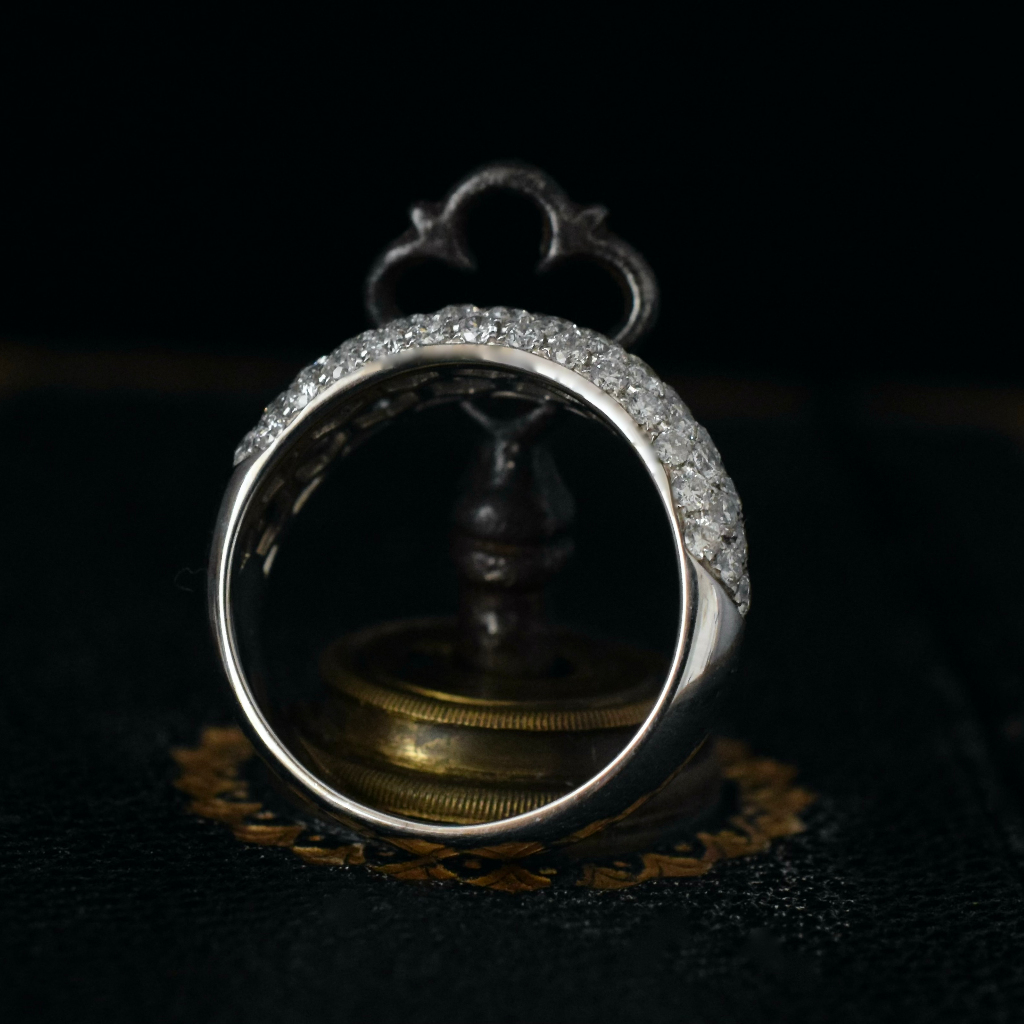 Modern 18ct White Gold Diamond Ring By ‘Anton’ TDW 2.00CT Independent Valuation Included $5300.00 AUD