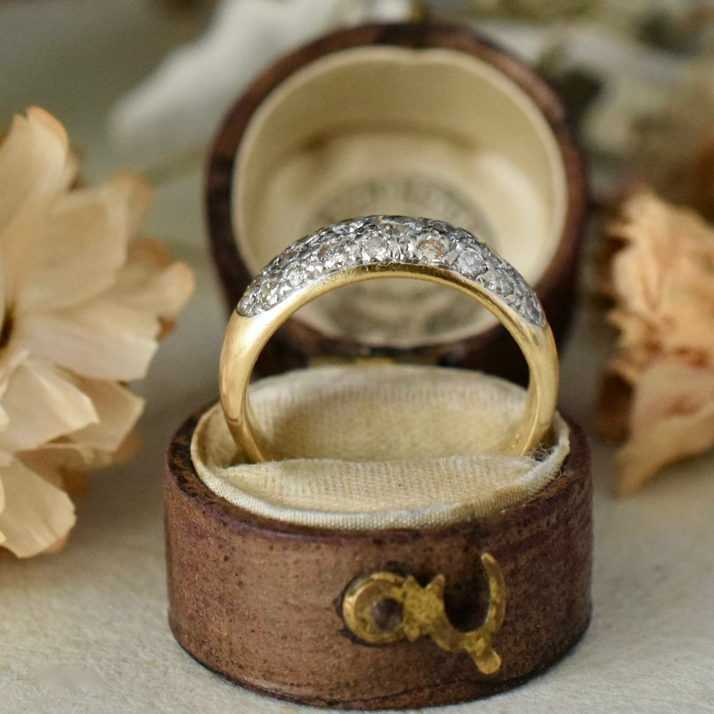 Modern 18ct Yellow Gold Diamond Set Band 1.00ct