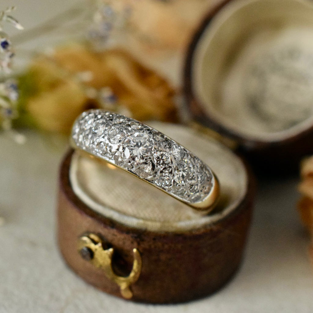 Modern 18ct Yellow Gold Diamond Set Band 1.00ct