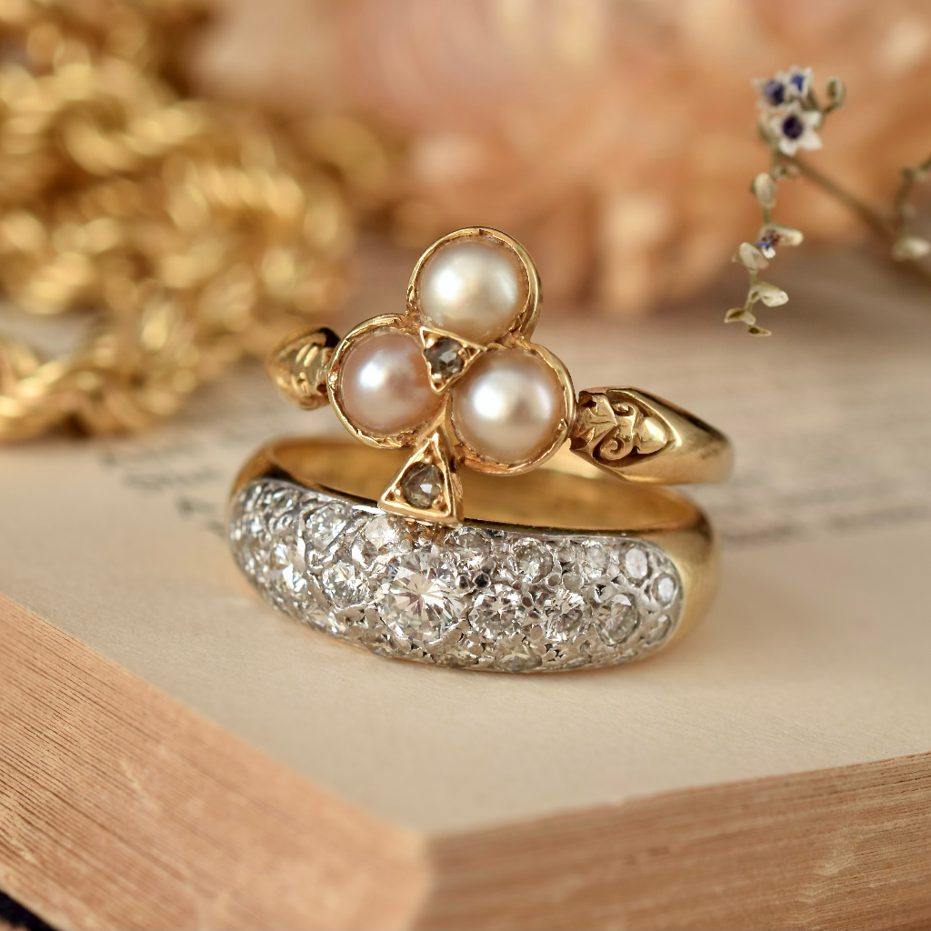 Modern 18ct Yellow Gold Diamond Set Band 1.00ct