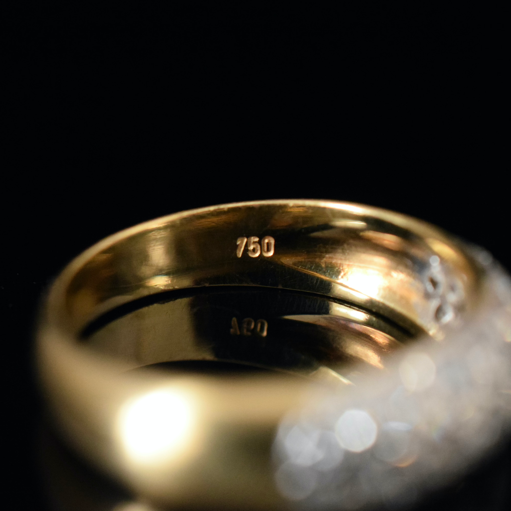 Modern 18ct Yellow Gold Diamond Set Band 1.00ct