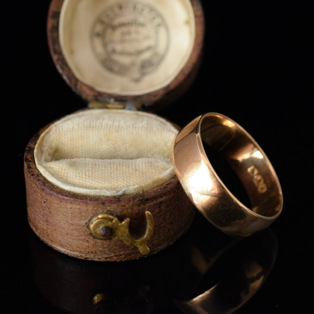 Antique Australian 15ct Rose Gold Band By Willis and Sons Circa 1910
