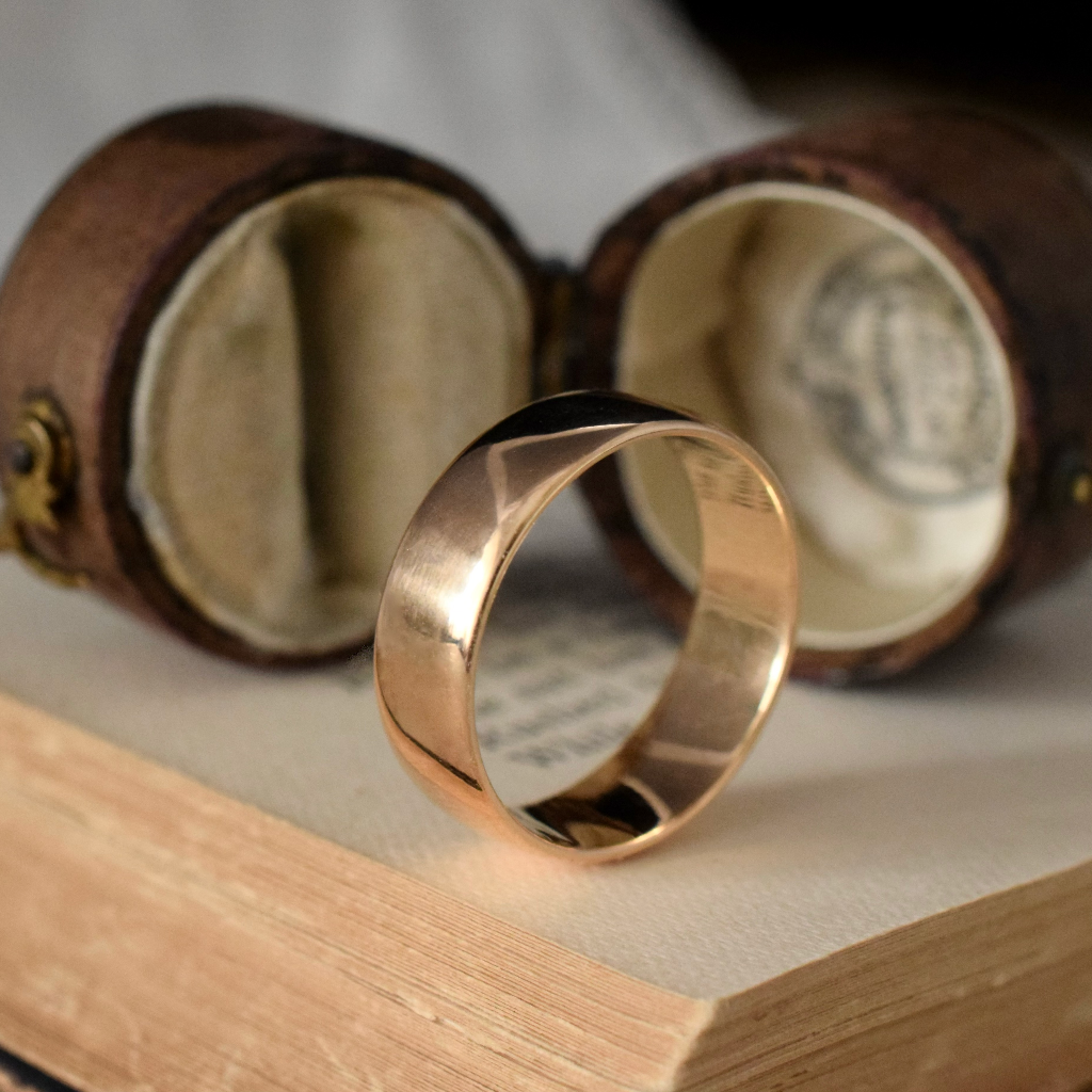 Antique Australian 15ct Rose Gold Band By Willis and Sons Circa 1910
