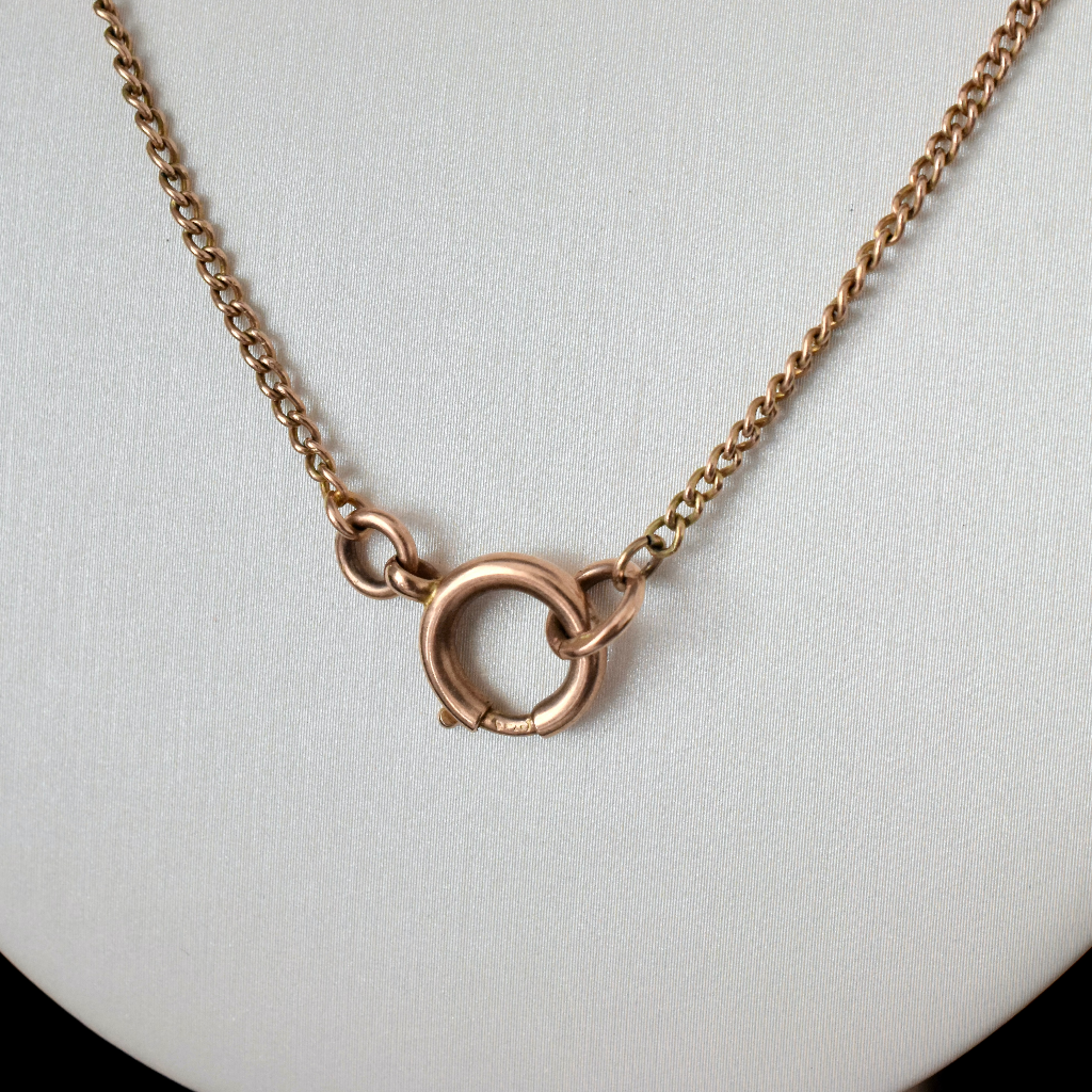 Antique 9ct Rose Gold Long Chain Circa 1900 - 126cm