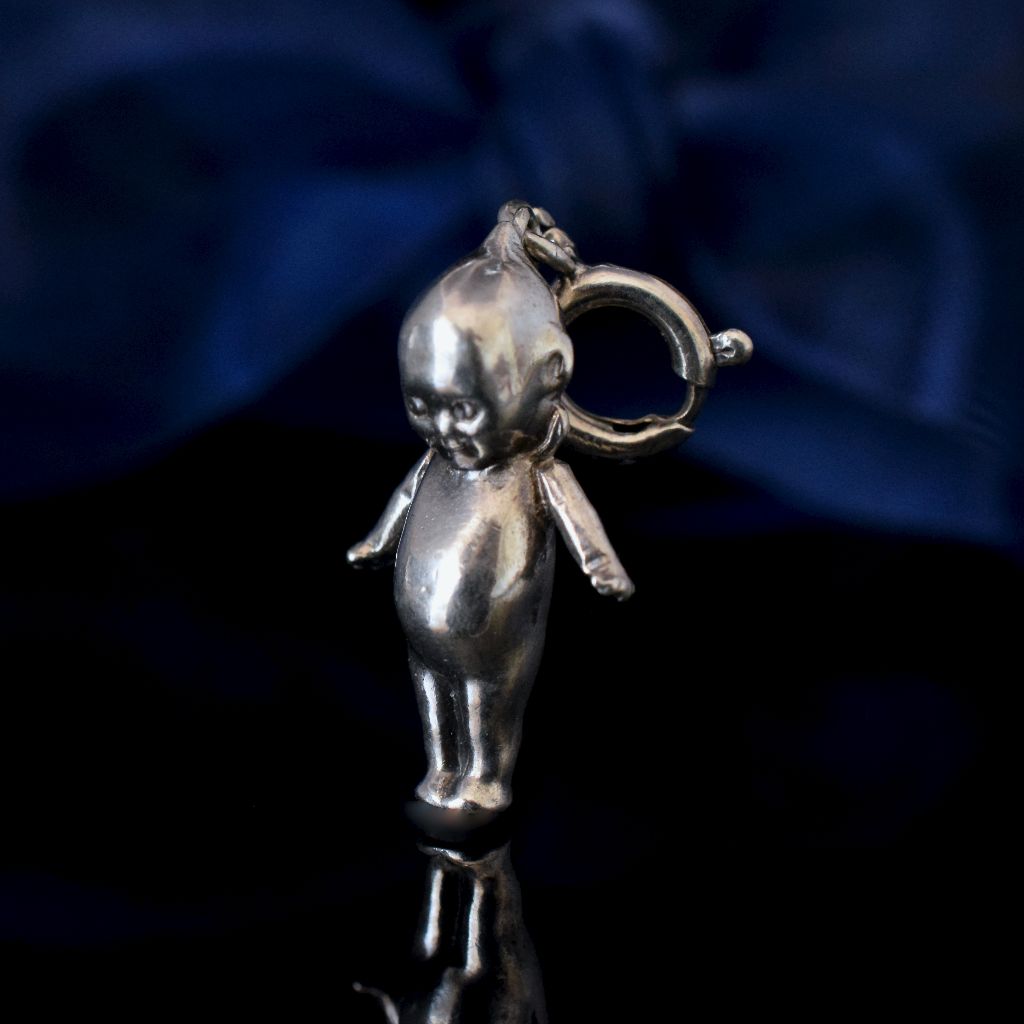 Petite Antique Sterling Silver ‘Kewpie’ Charm Circa 1915