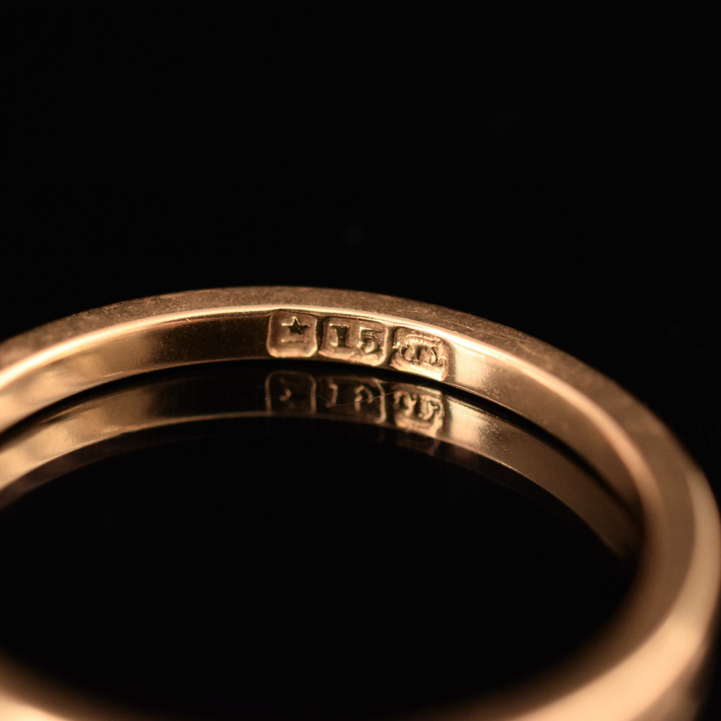Antique Australian 15ct Yellow Gold Ring By Larard Brothers Circa 1915