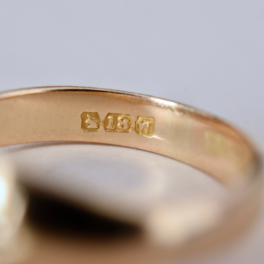 Antique Australian 18ct Yellow Gold Diamond ring By Willis and Sons/Retailed By T. Gaunt Circa 1915