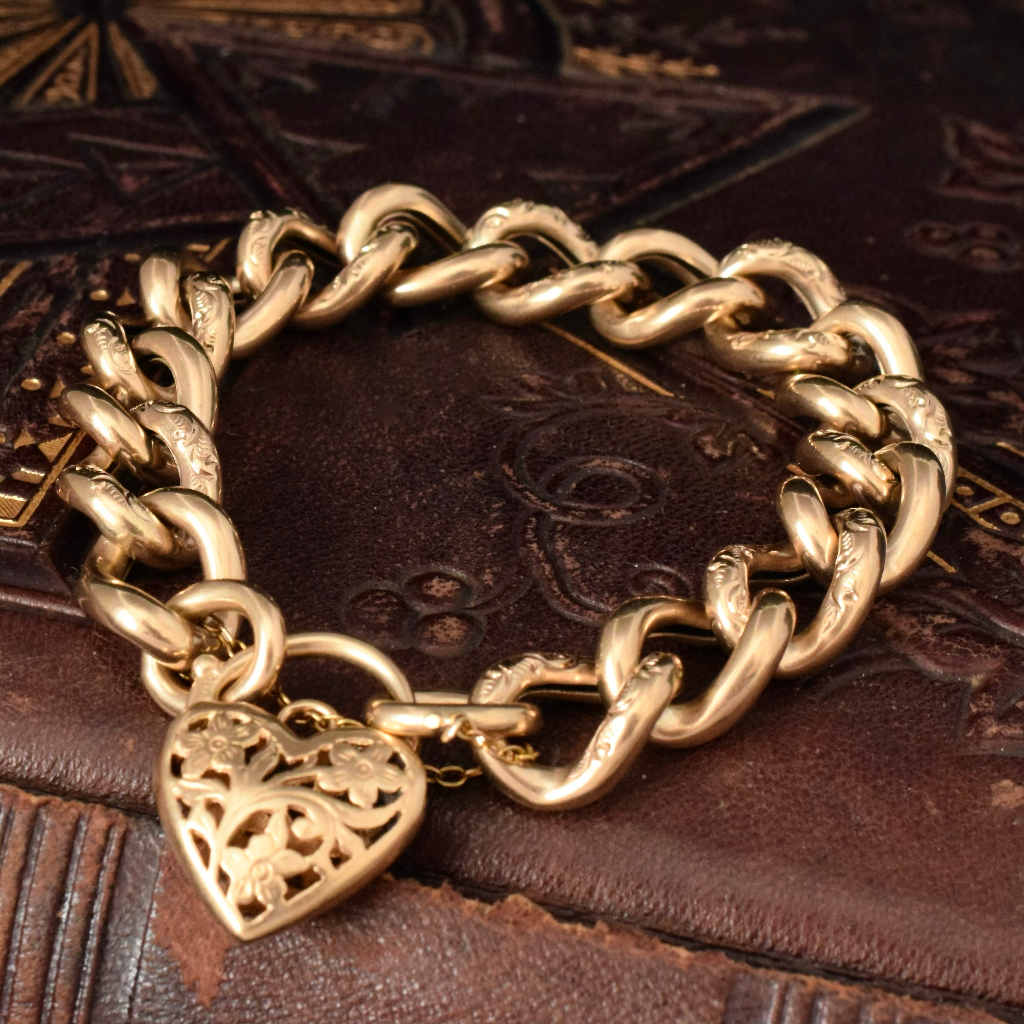 Vintage 9ct Yellow Gold ’Day And Night’ Bracelet 29.79 Grams