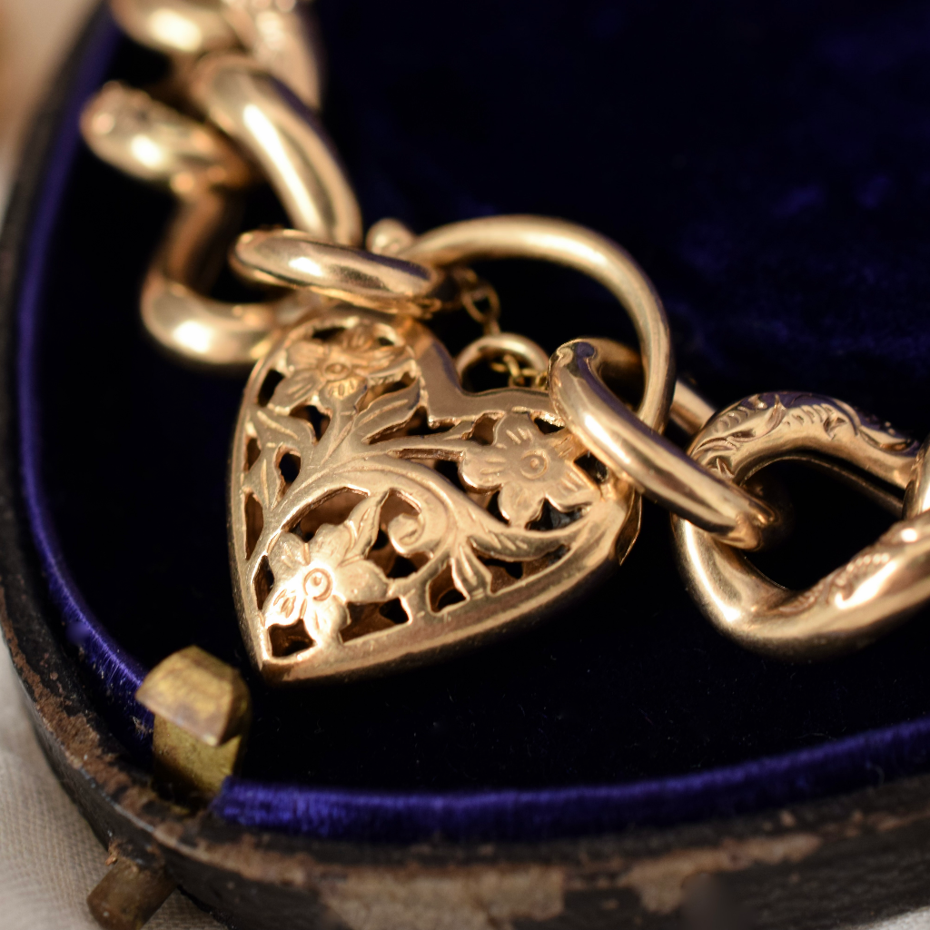 Vintage 9ct Yellow Gold ’Day And Night’ Bracelet 29.79 Grams