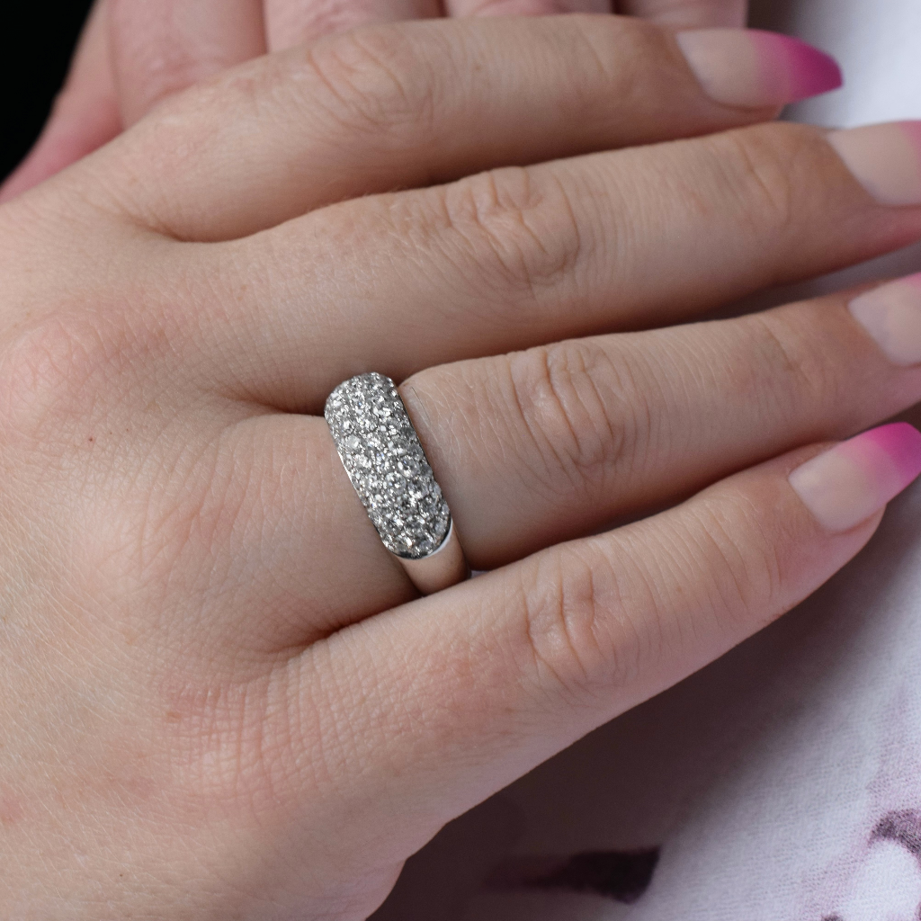 Modern 18ct White Gold Diamond Ring By ‘Anton’ TDW 2.00CT Independent Valuation Included $5300.00 AUD
