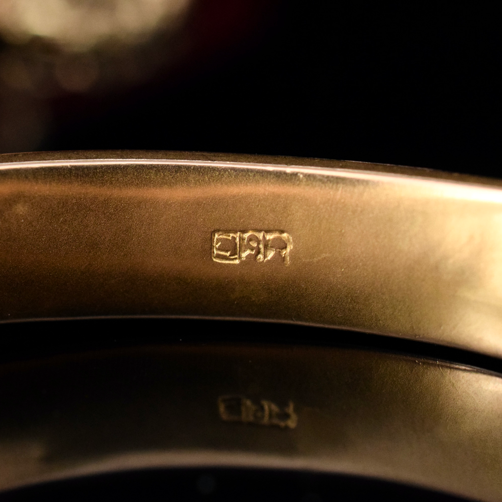 Antique Australian 9ct Rose Gold Bangle By Aronson & Co Circa 1910