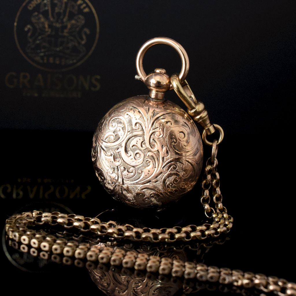 Edwardian Gold Cased Sovereign Case Made in England by Dennison Watch Case Co circa 1910