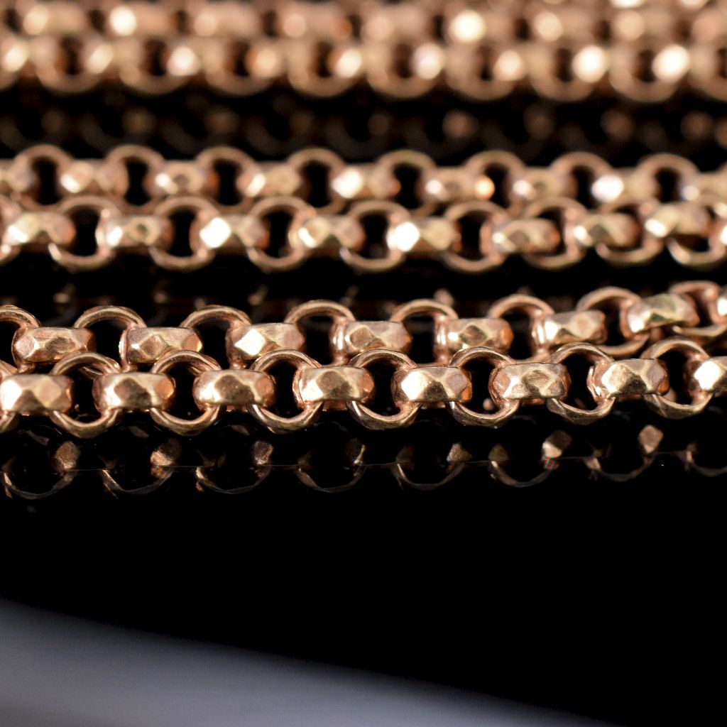 Victorian / Early Edwardian Rolled Gold Guard Chain Circa 1900