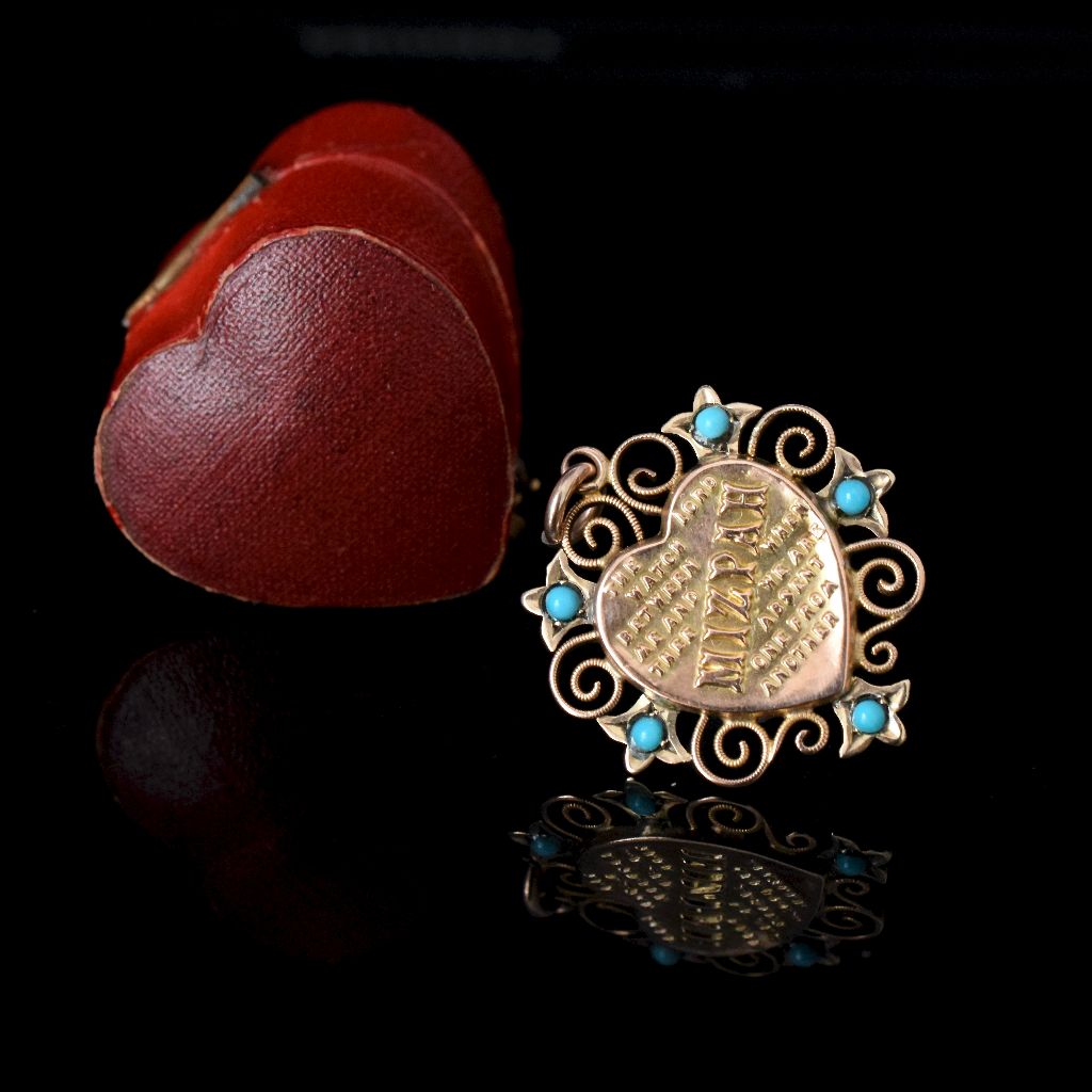 Antique Australian 9ct Rose Gold ‘Mizpah’ Pendant by Robert Rollason