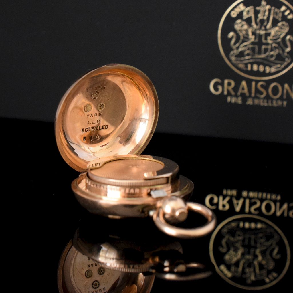 Edwardian 9ct Gold **Filled** Sovereign Case Made in England by Dennison Watch Case Co