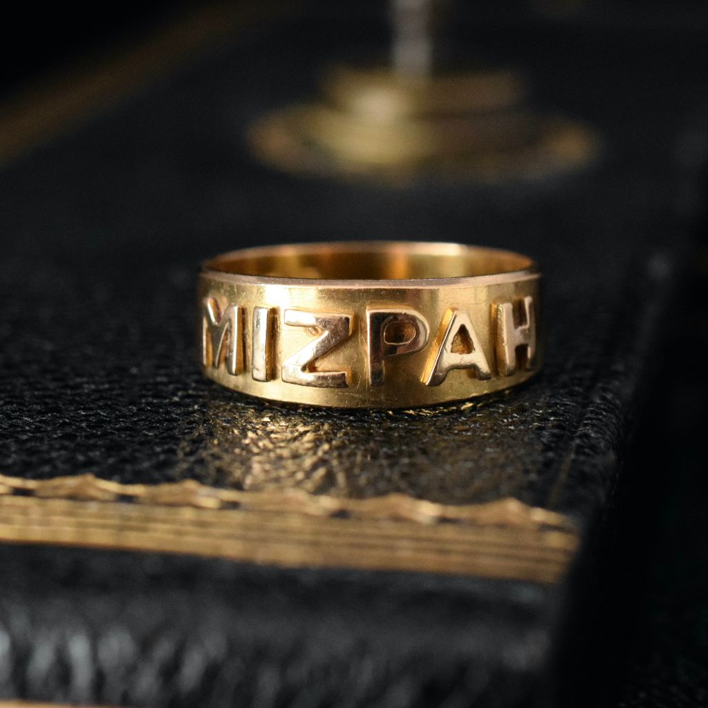 Antique 18ct Yellow Gold Mizpah Ring Chester 1886
