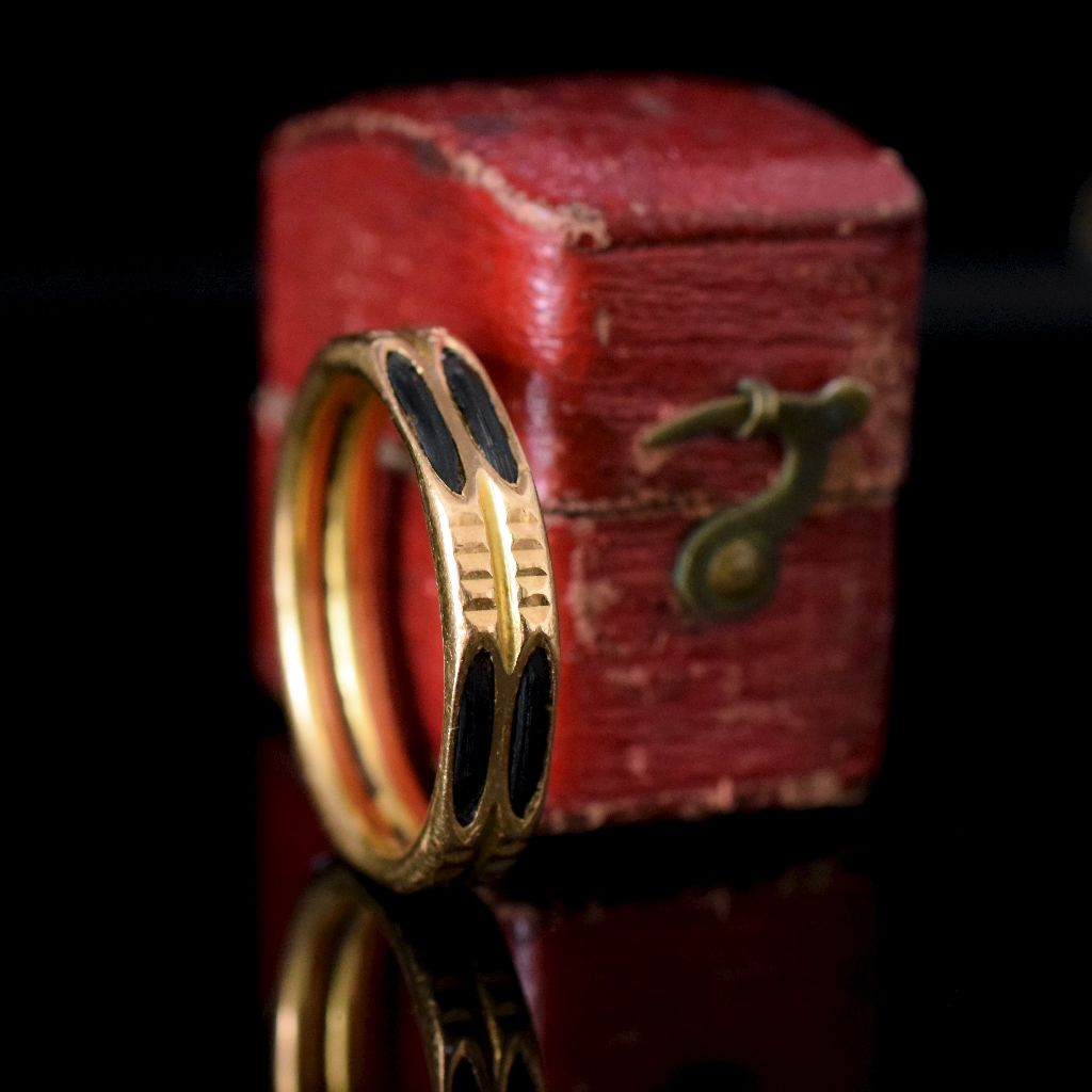 Superb Antique 22ct Yellow Gold British Raj Era Elephant Hair Ring