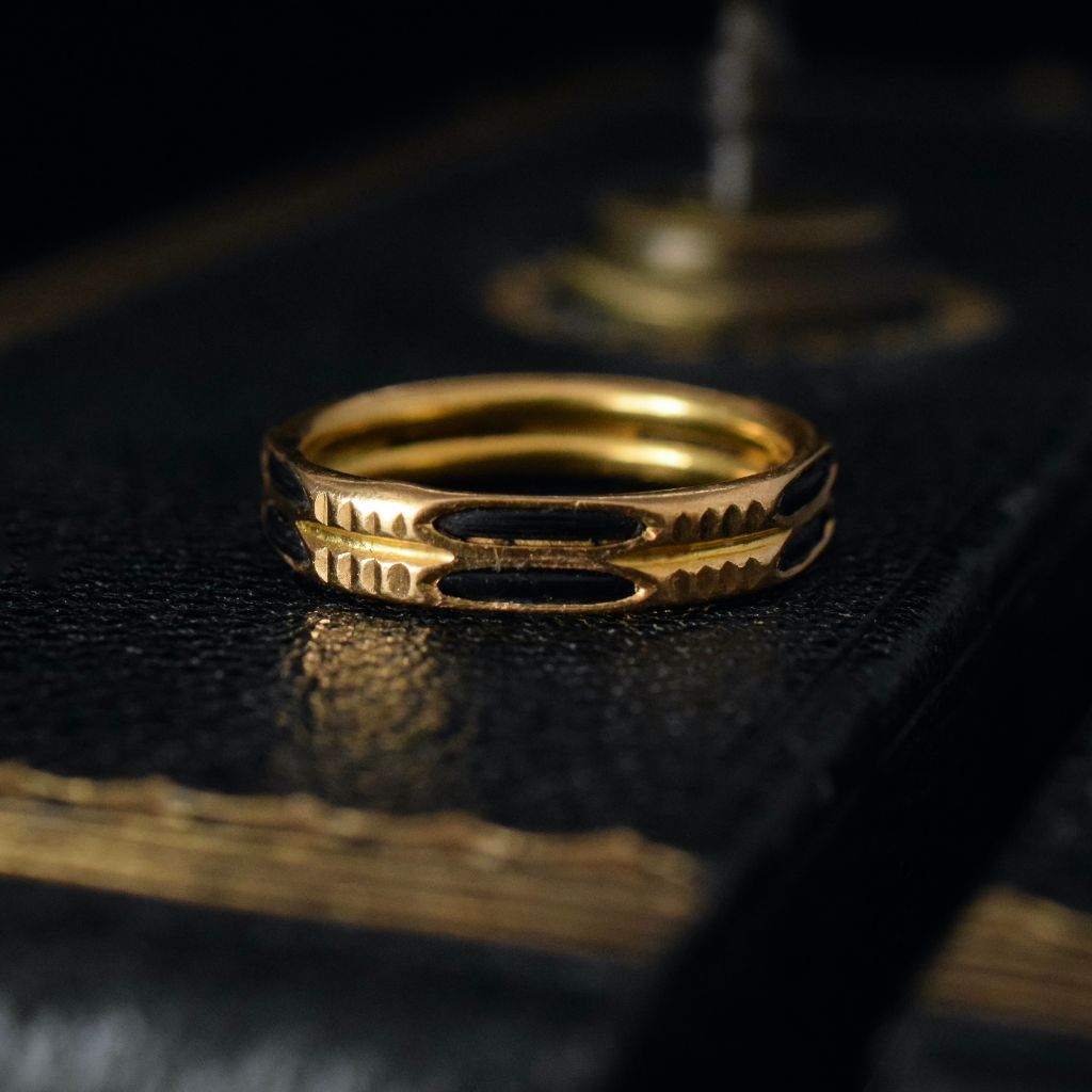 Superb Antique 22ct Yellow Gold British Raj Era Elephant Hair Ring