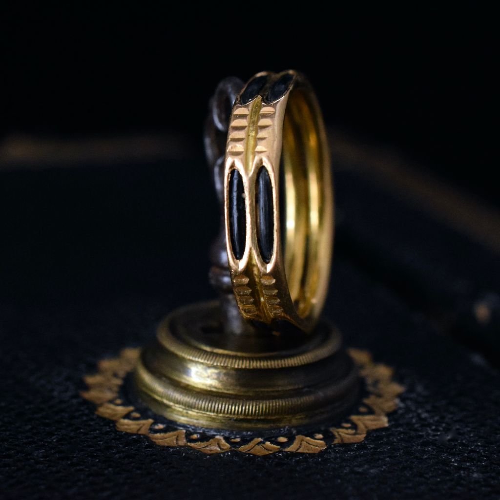 Superb Antique 22ct Yellow Gold British Raj Era Elephant Hair Ring