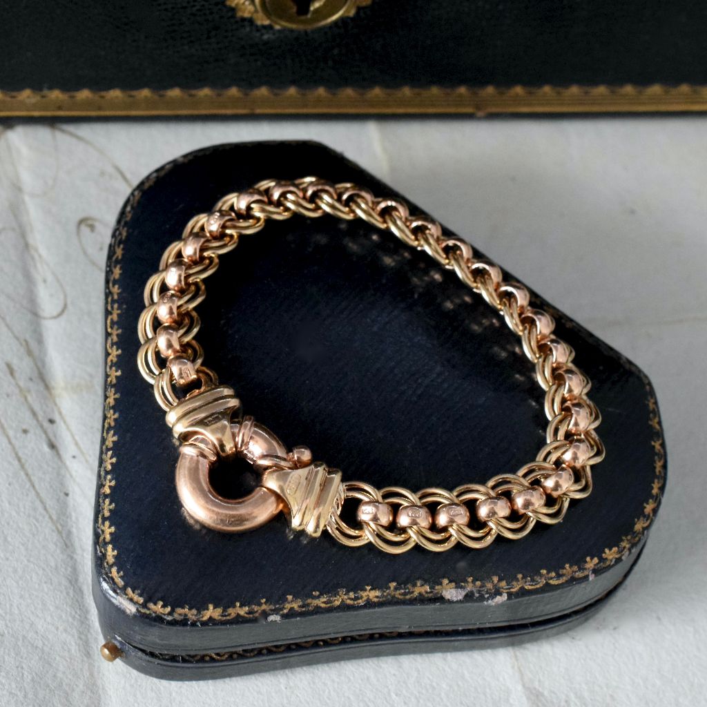 Heavy 9ct Yellow And Rose Gold ‘Rollo’ Bracelet 29.6 Grams