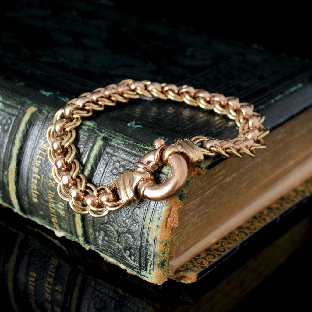 Heavy 9ct Yellow And Rose Gold ‘Rollo’ Bracelet 29.6 Grams