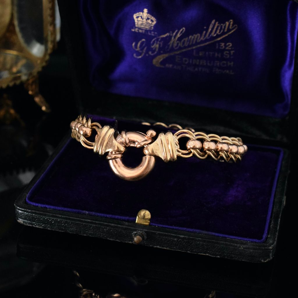 Heavy 9ct Yellow And Rose Gold ‘Rollo’ Bracelet 29.6 Grams