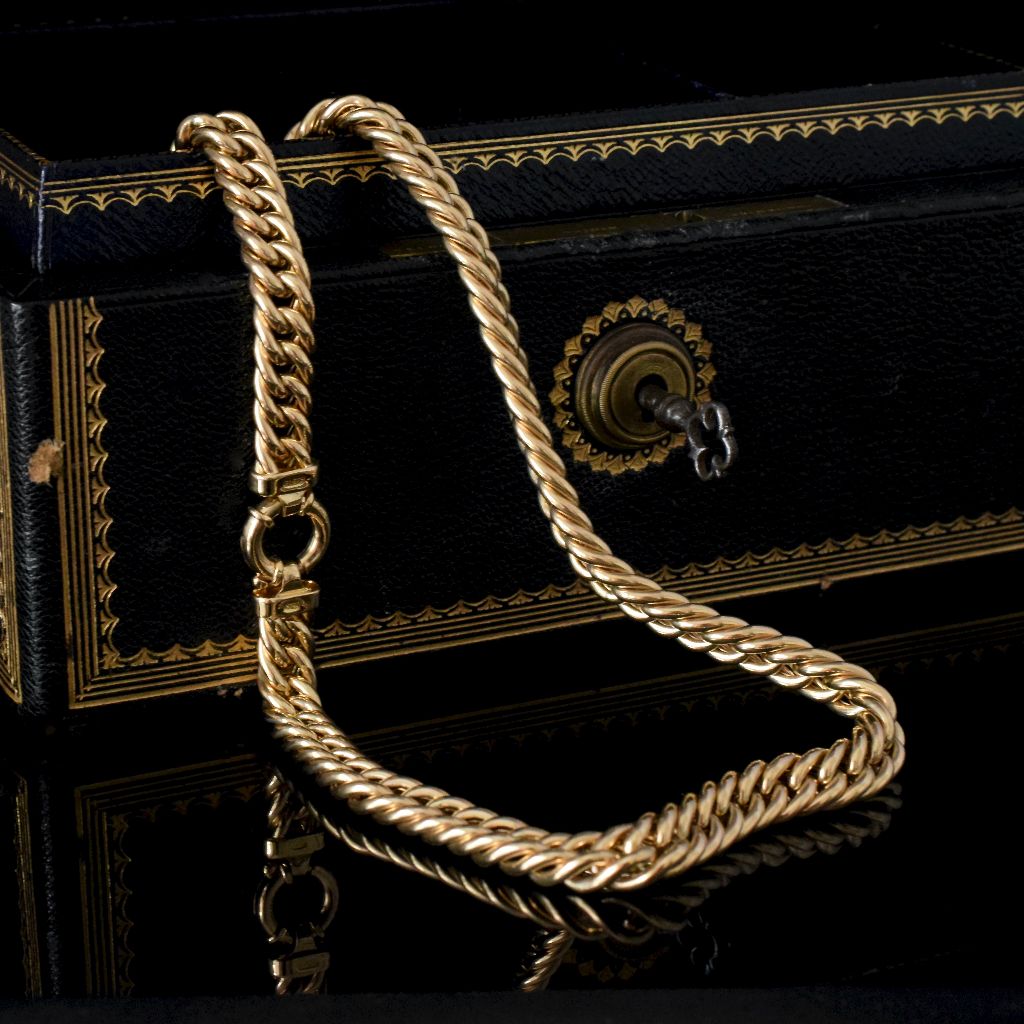Modern Heavy 9ct Yellow Gold Curblink Necklace 50.82 Grams