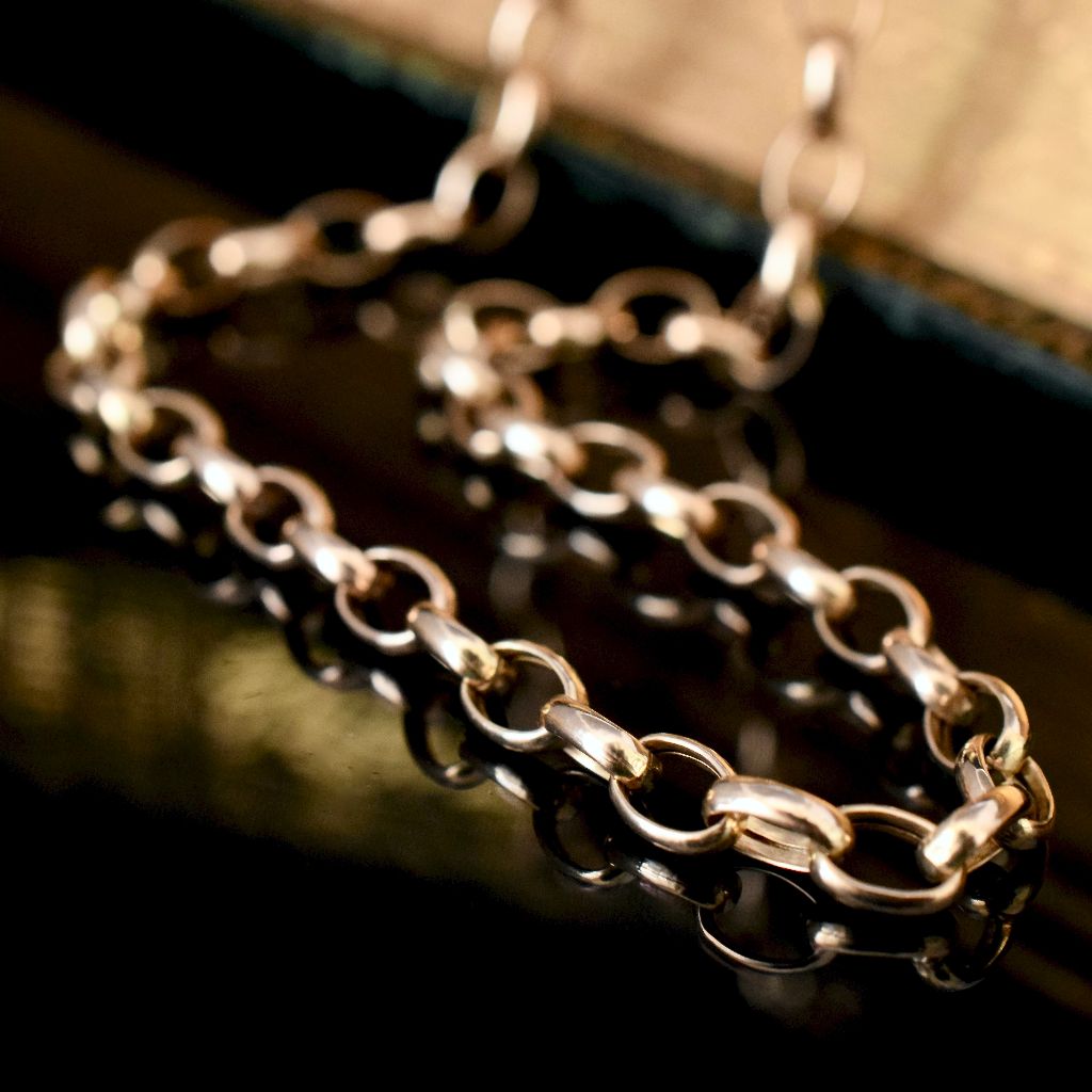 Vintage 9ct Italian Rose Gold Belcher Chain
