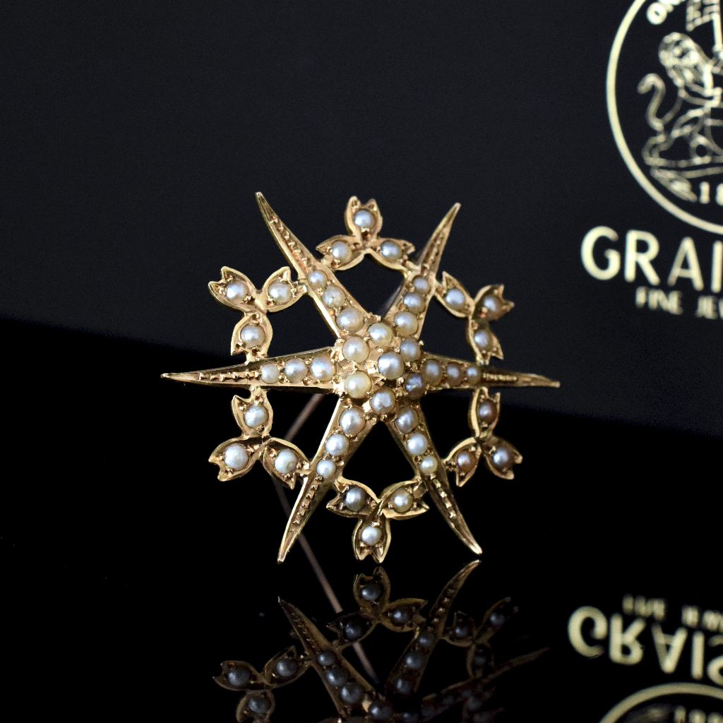 Antique Australian 15ct Yellow Gold ‘Celestial’ Pendant/Brooch Circa 1900