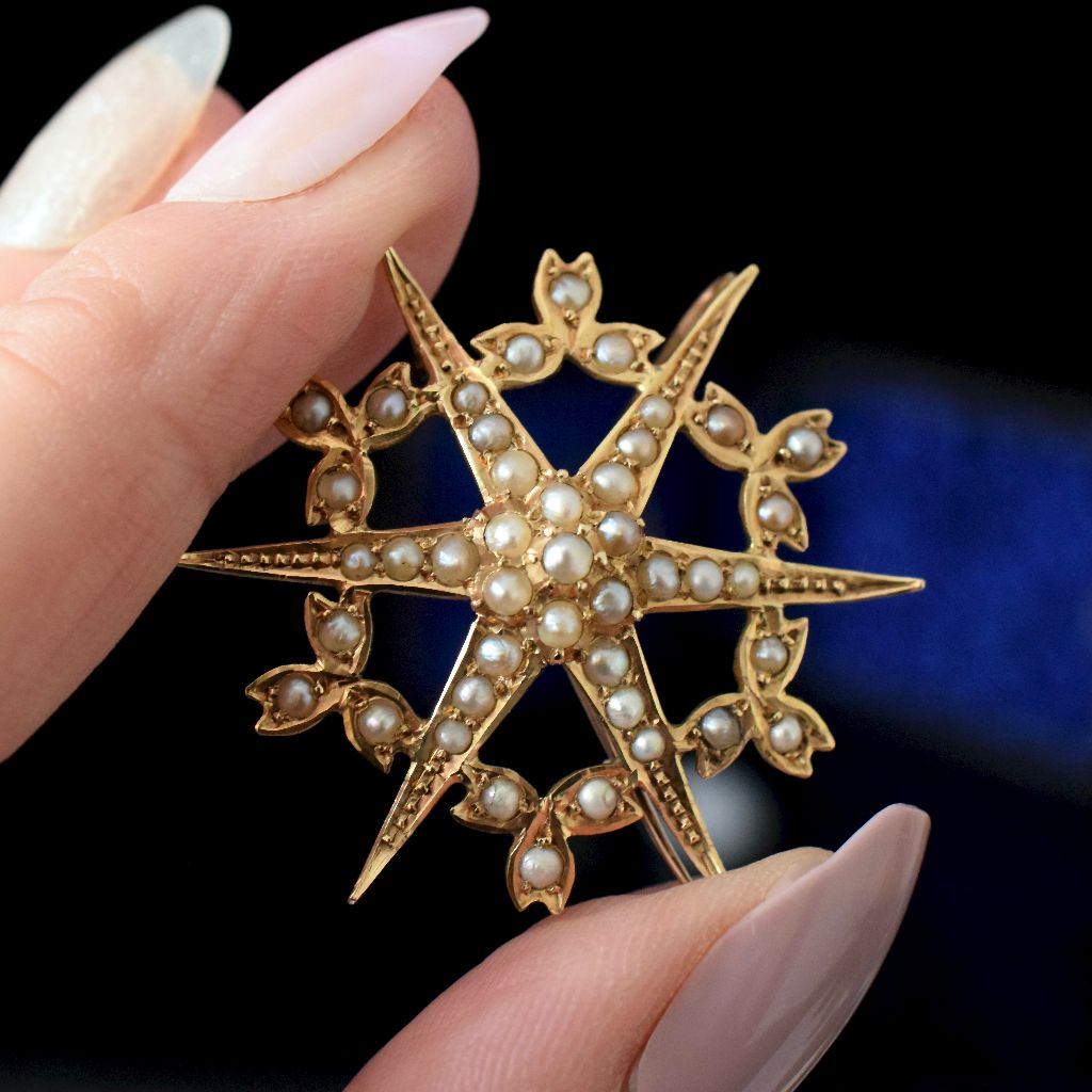 Antique Australian 15ct Yellow Gold ‘Celestial’ Pendant/Brooch Circa 1900