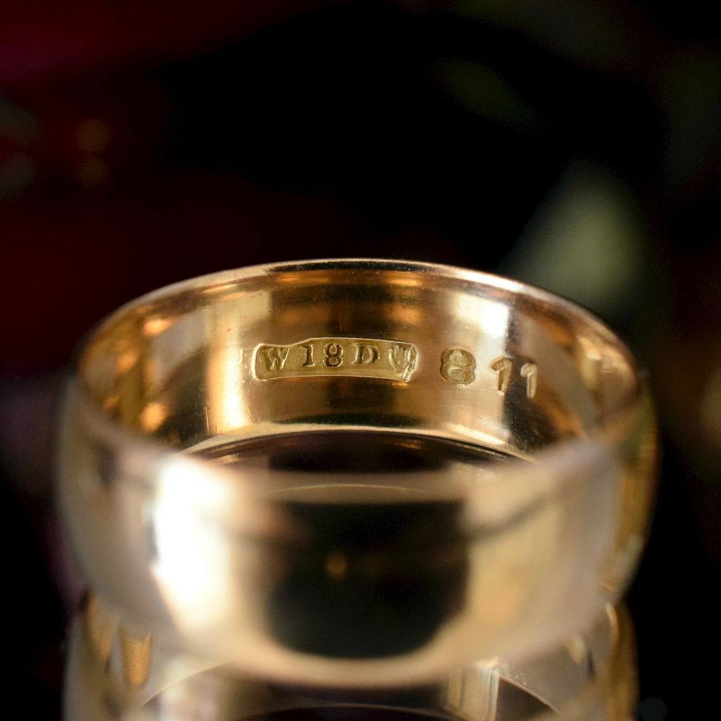 Antique Australian 18ct Yellow Gold Wide Ring